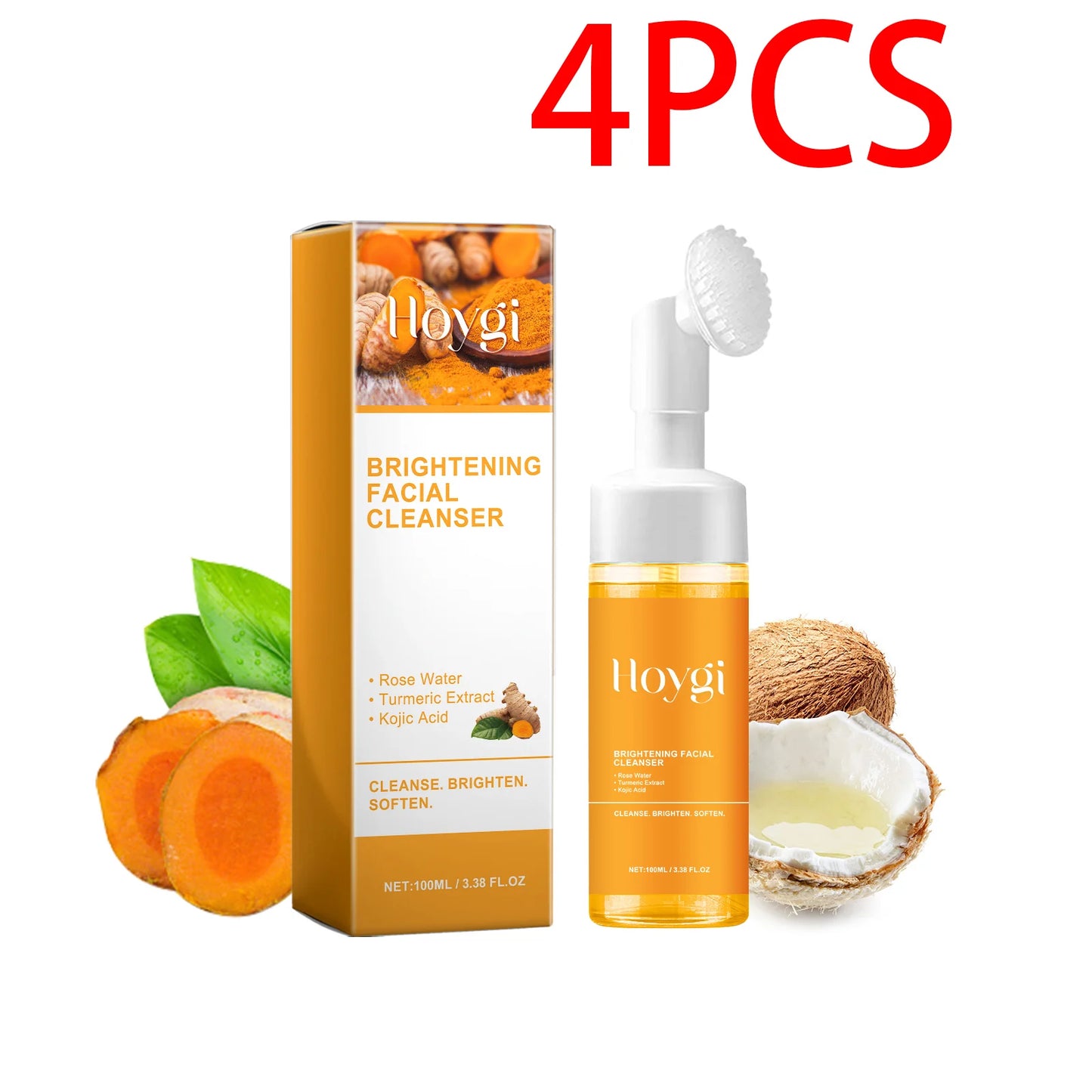 Turmeric Cleanser Face Wash Kojic Acid Exfoliating Deeply Cleanses Skin Maintains Water Oil Balance Remove Dirt Oil Control