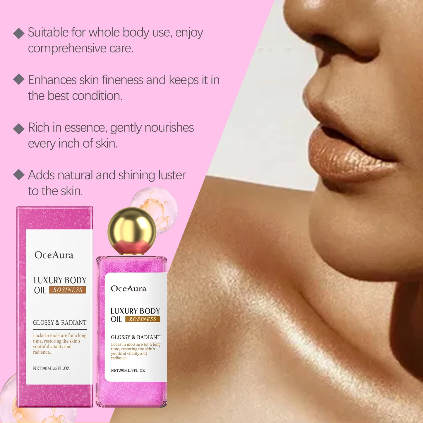 Shimmer Body Oil – Full-Body Highlight, Brightening & Deep Moisture Nourishing Oil