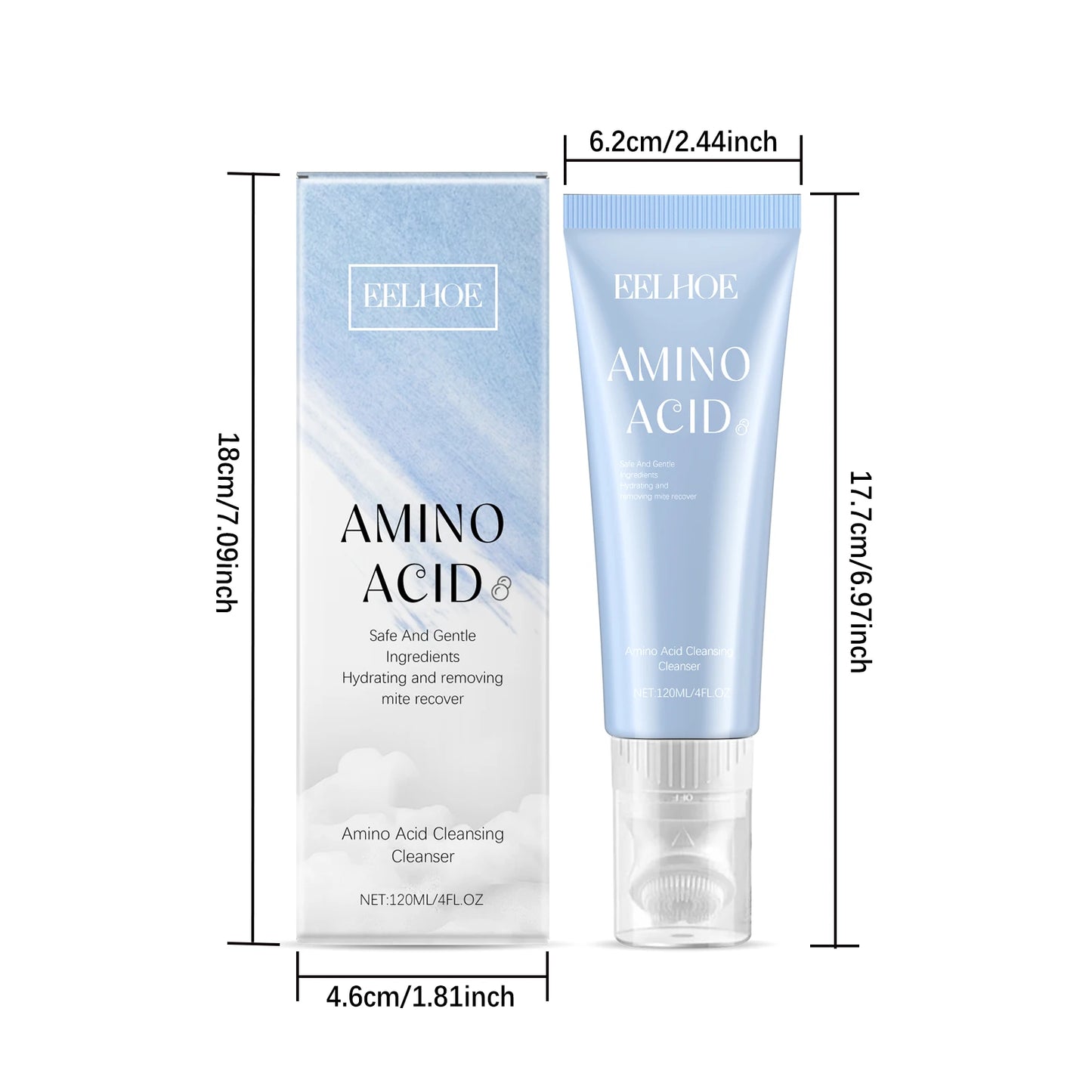 Amino Acid Facial Cleanser Clean Pores Remove Blackhead Balance Oil Refreshing Facial Gentle Sooth Nourish Moisturize Mildy Wash