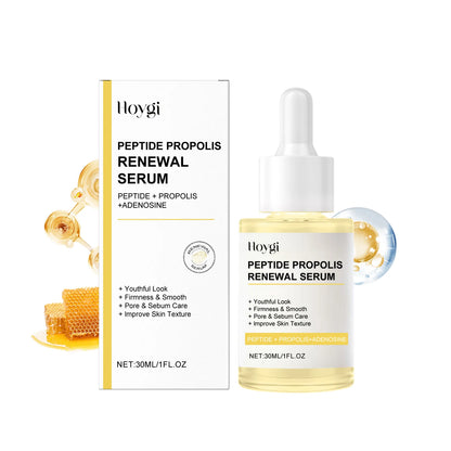 Hoygi 30ml Peptide Propolis Face Serum Wrinkle Smooth Nourish Care Skin Renew Shrink Pores Tightening Facial Skin Firming Serum