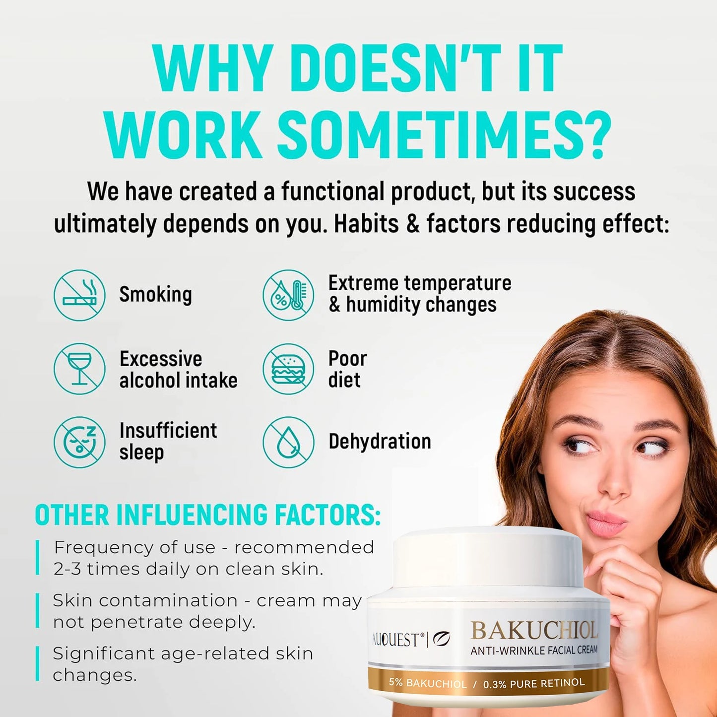 5% Bakuchiol Natural Retinol Alternative Cream For Face Minimize Wrinkles Retinol & Vitamin Face Cream Skin Firming Skin Care