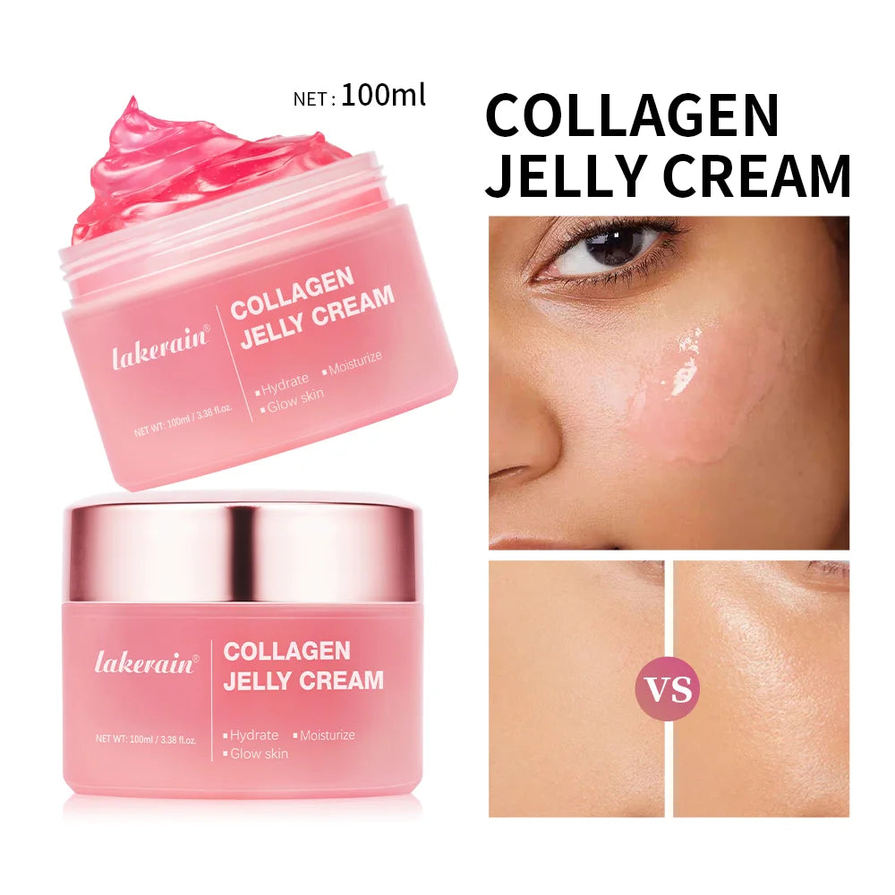 Moisturizing Collagen Jelly Cream Niacinamide Hydrolyzed Collagen Tightening Soothing Anti-Aging Firmness Hydration Skincare