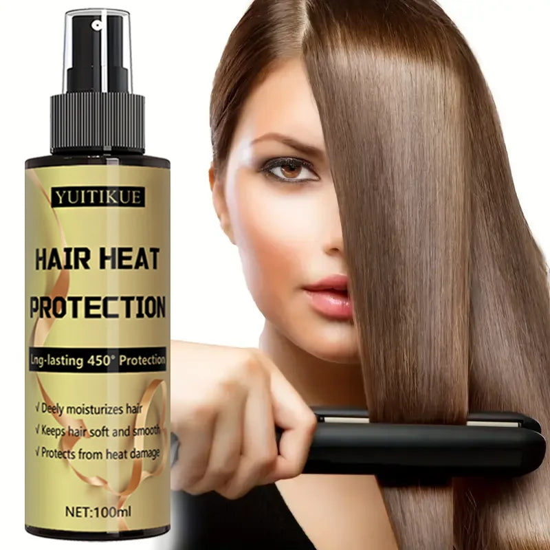 Hair Heat Protection Spray – Long-Lasting Shield Up to 450°F, Soft & Smooth Finish