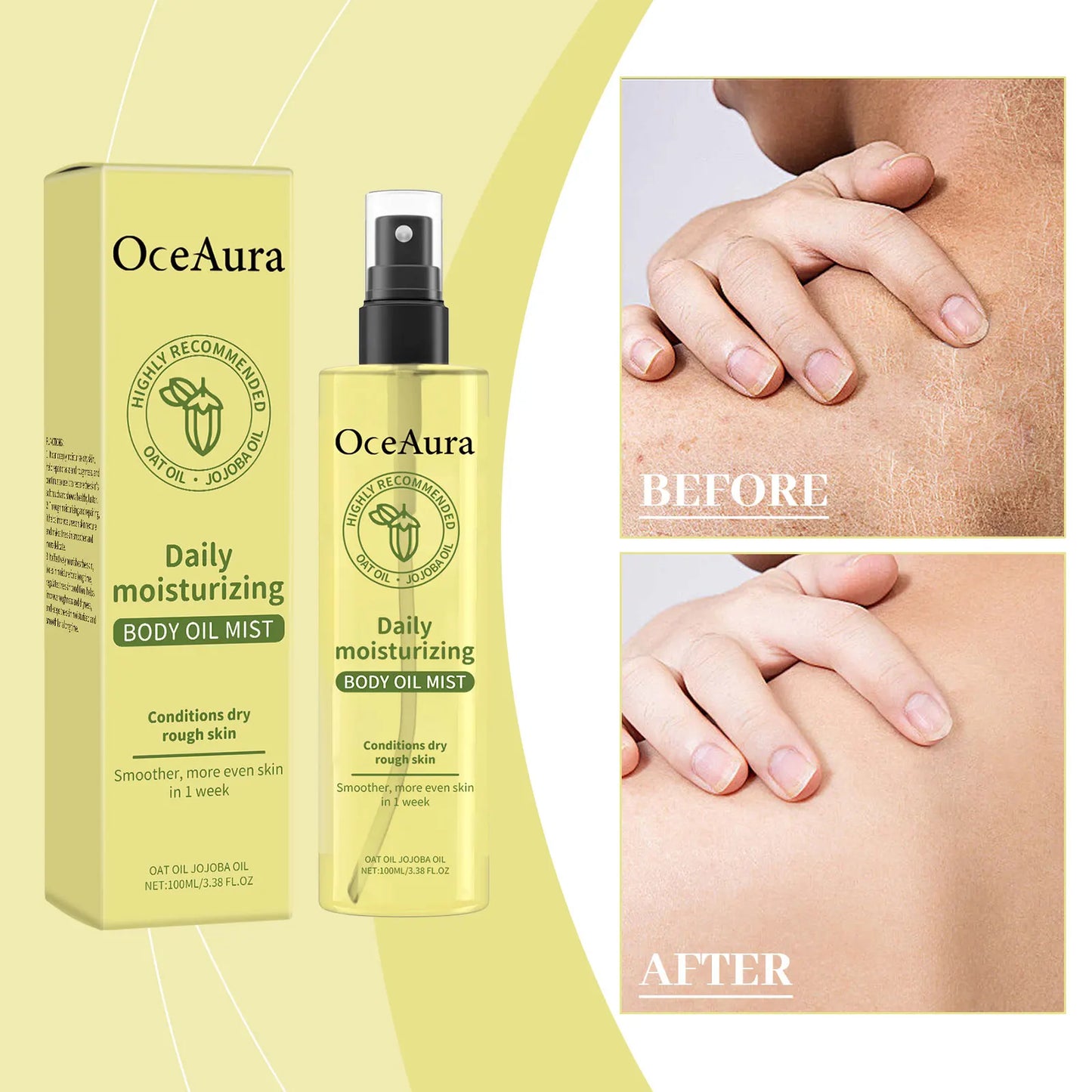 OceAura Vitamin E Body Oil – Daily Moisturizing, Hydrating Skin Care for Autumn & Winter
