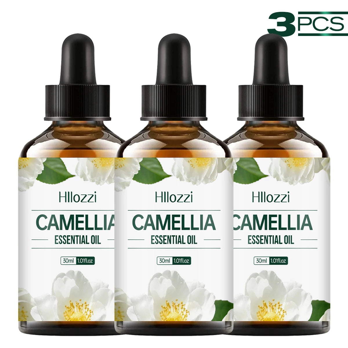 Pure Camellia Essential Oil – Natural Moisturizer for Face & Hair, Hydrating & Non-Greasy