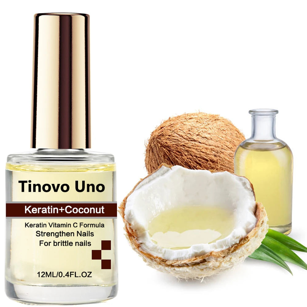 Keratin & Coconut Nail Oil by Tinovo Uno – Strengthen Nails, Cuticle Care & Growth