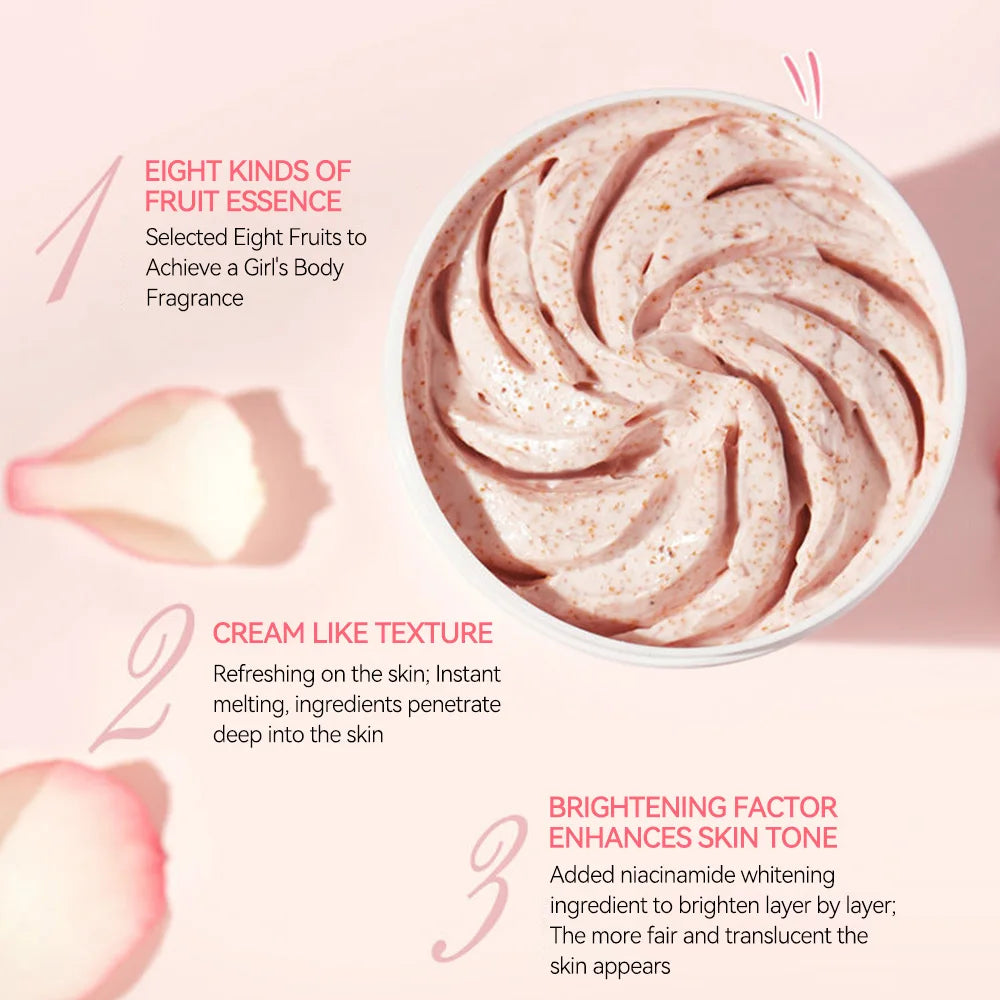 Fatini Niacinamide Body Scrub – Exfoliating, Brightening & Deep Cleansing Moisturizer