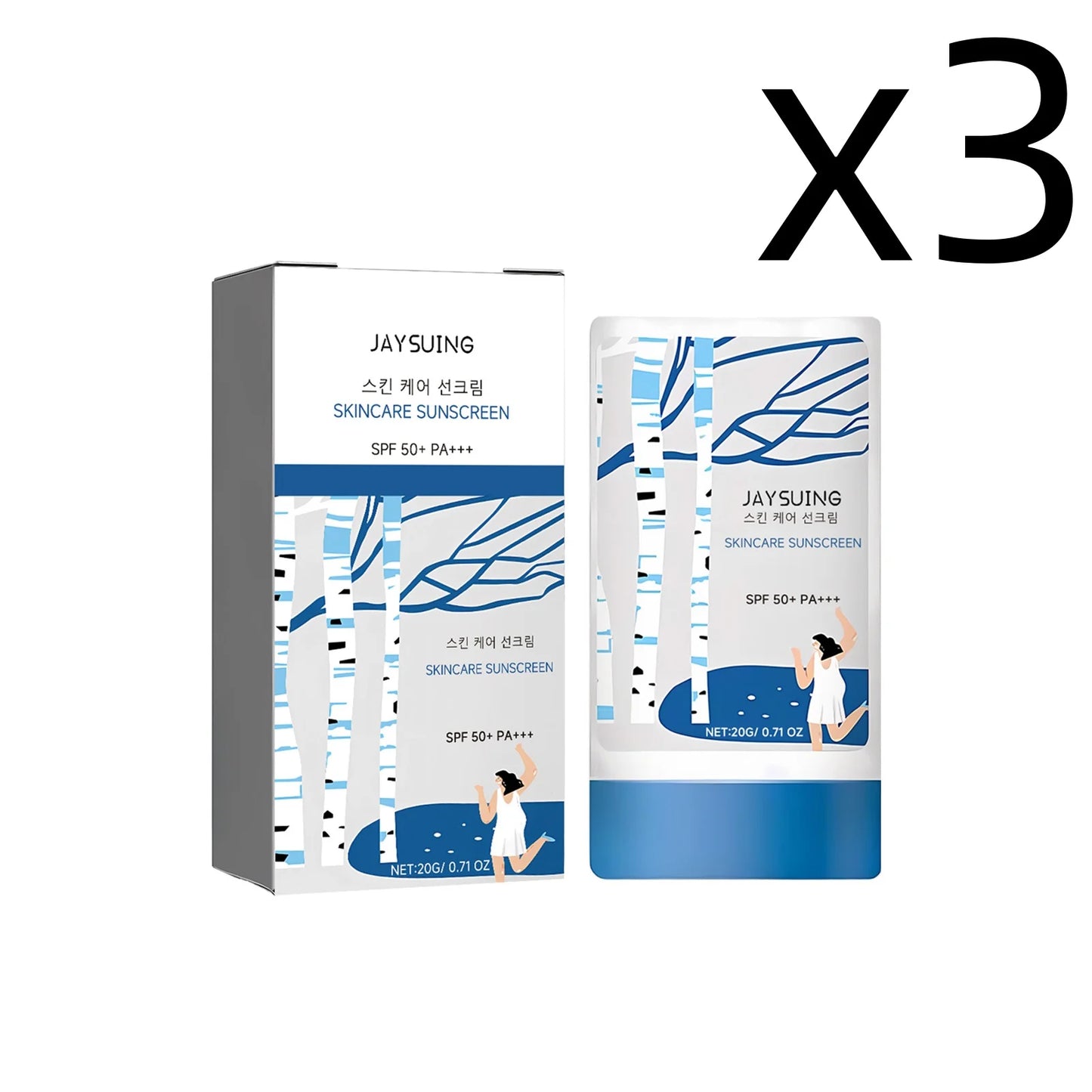 UV Sunscreen Stick Spf50 Lasting Waterproof Moisturize Layer Oil Control Repair Sunburn Antioxidant Skin Sun Protection Cream