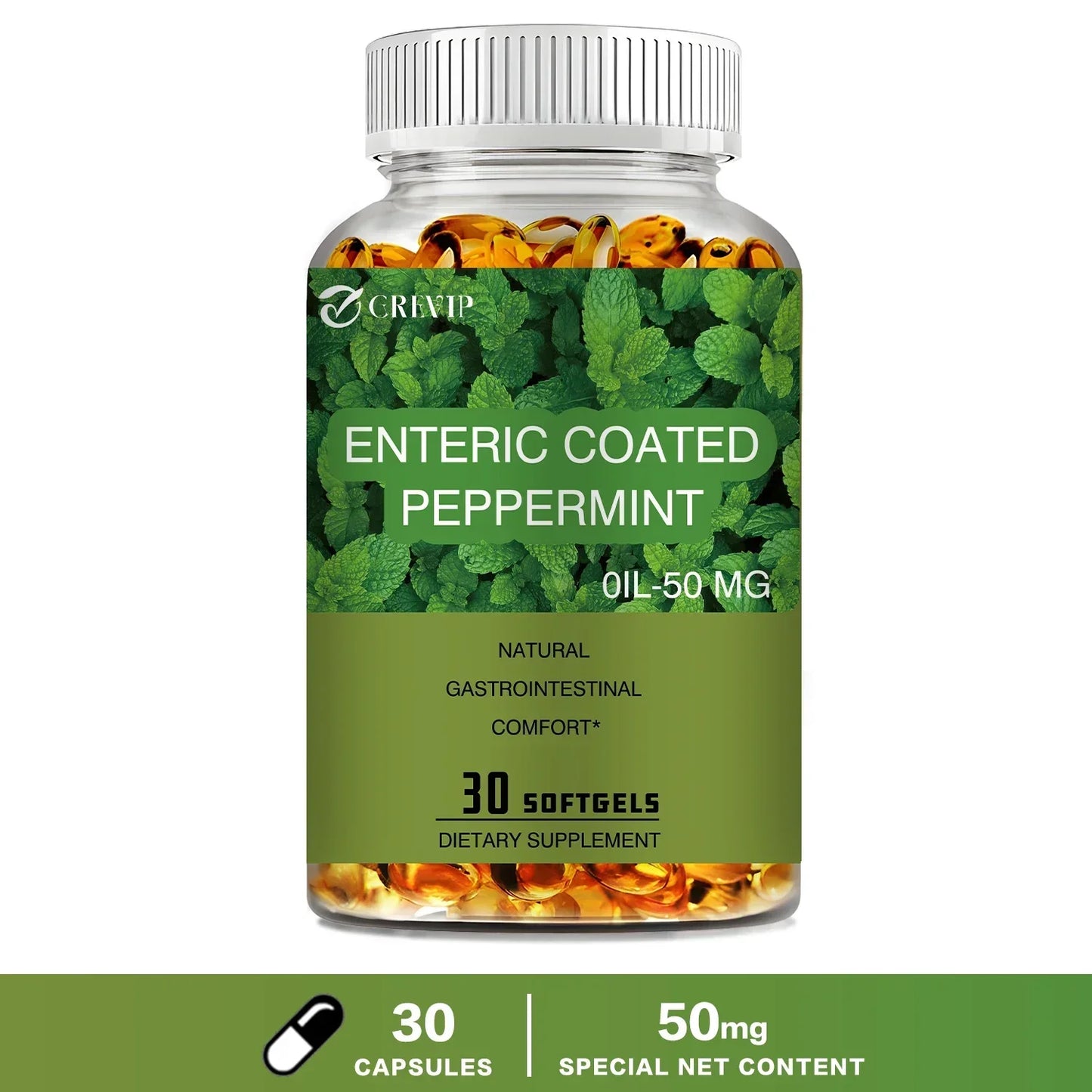 Peppermint Oil 50mg – Supports Digestive & Intestinal Health, Soothes & Boosts Immunity