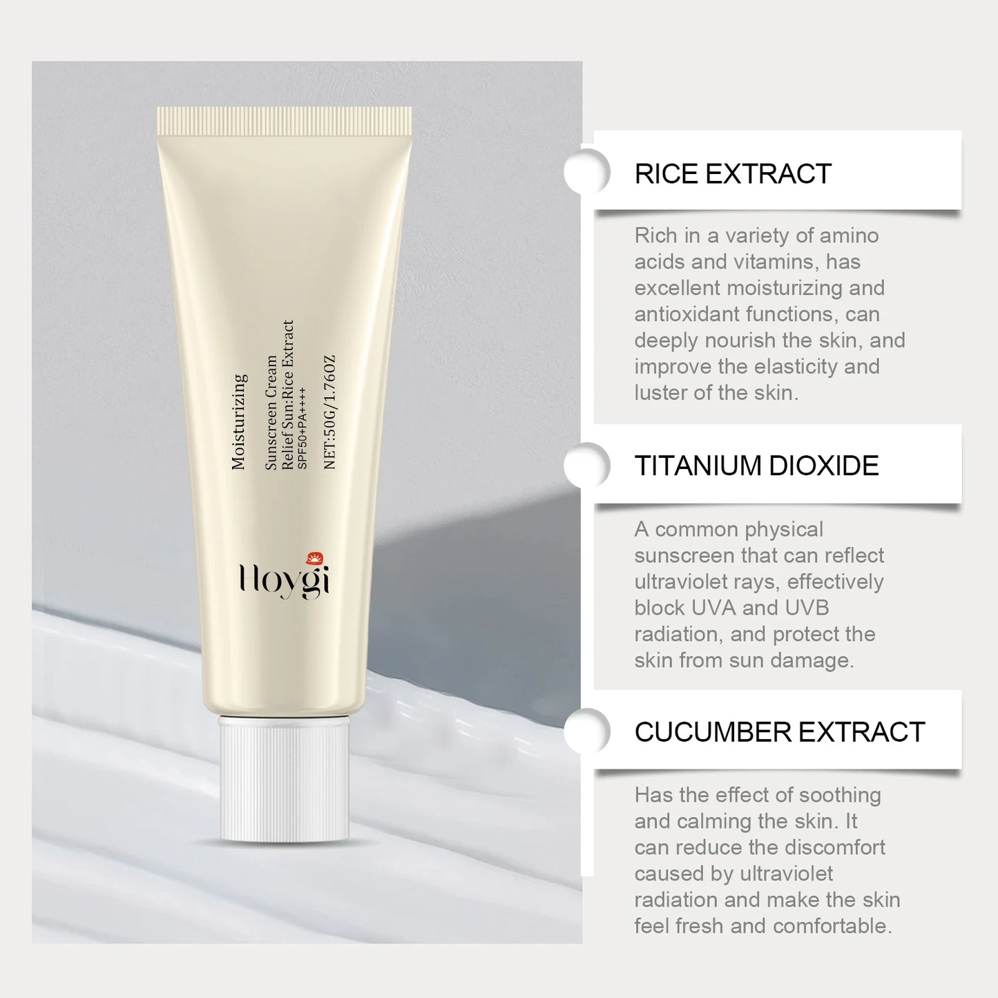 SPF 50+ Moisturizing Sunscreen Cream – Non-Greasy, Hydrating & UV Protection for Face