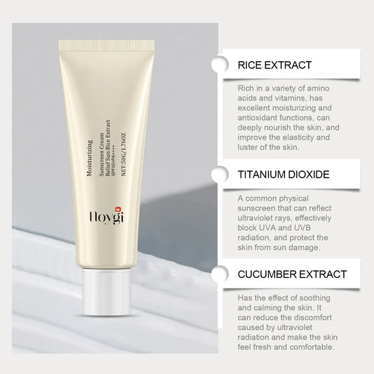 SPF 50+ Moisturizing Sunscreen Cream – Non-Greasy, Hydrating & UV Protection for Face
