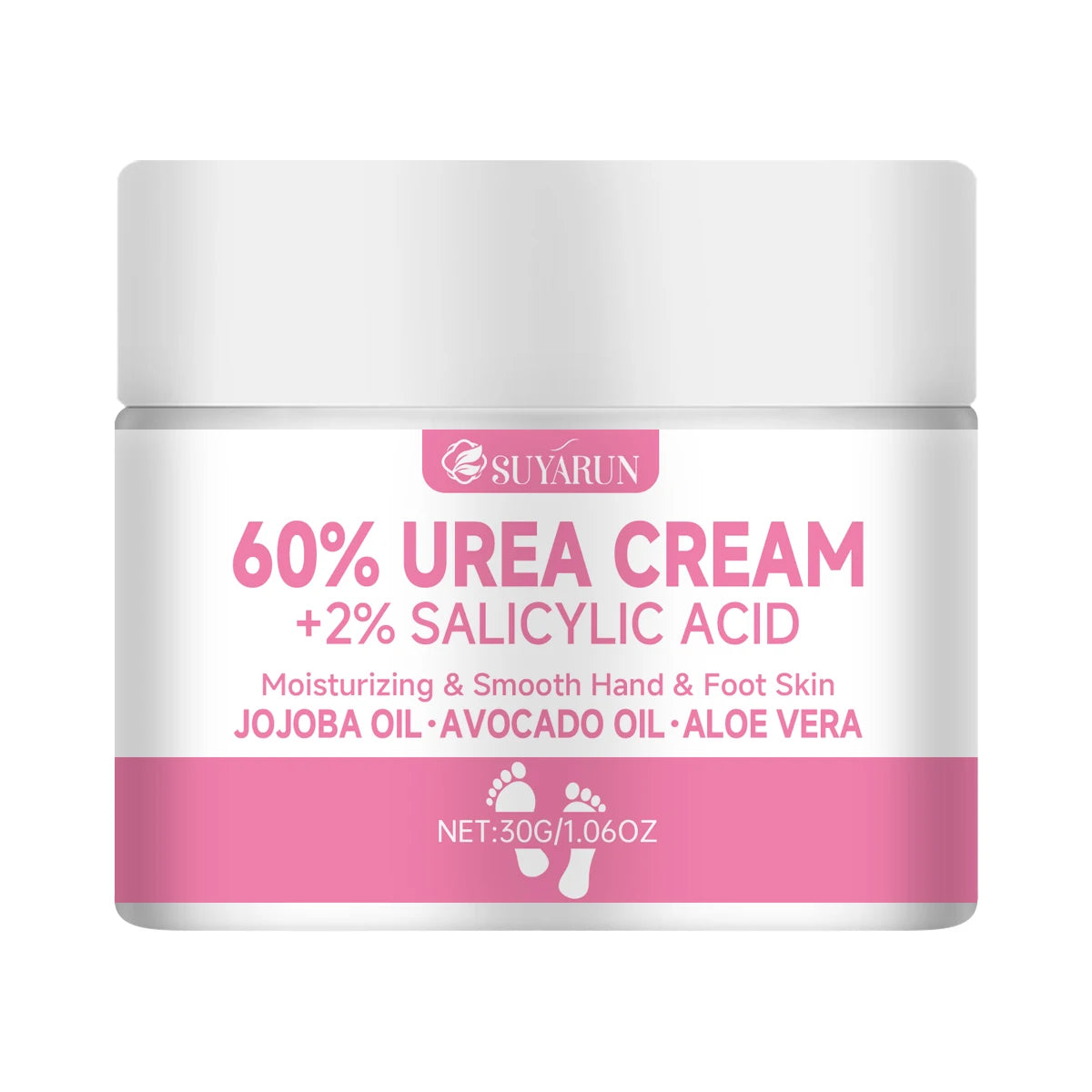 SUYARUN 60% Urea Foot Cream for Cracked Heels & Dry Skin - Intensive Moisturizing Treatment, Callus Remover, Diabetic Foot Care.