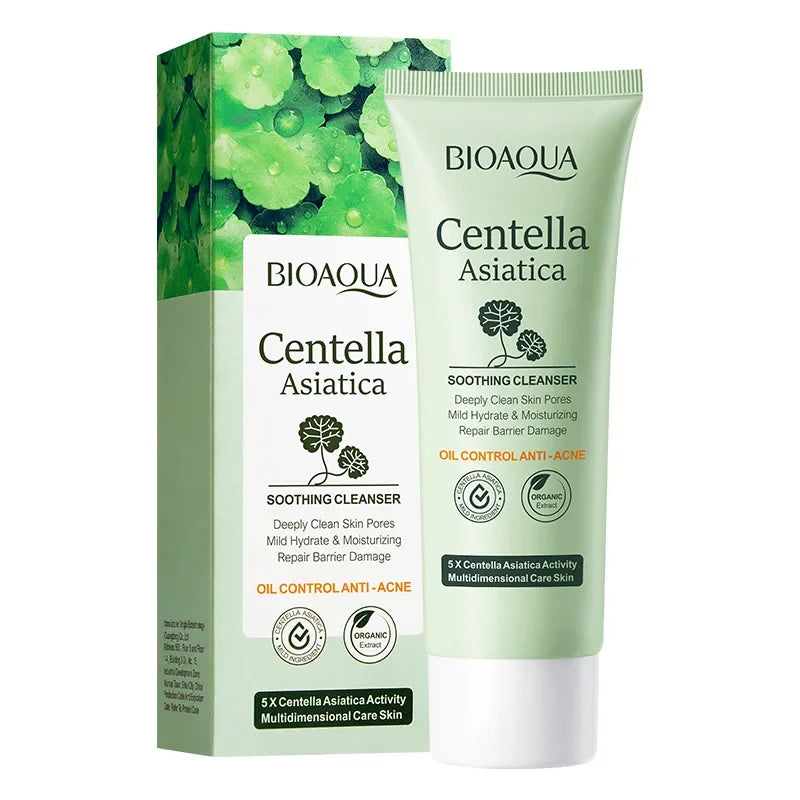 BIOAQUA Centella Asiatica Facial Cleanser Moisturizing Oil Control Face Cleansing Face Wash Foam Facial Cleanser Skin Care