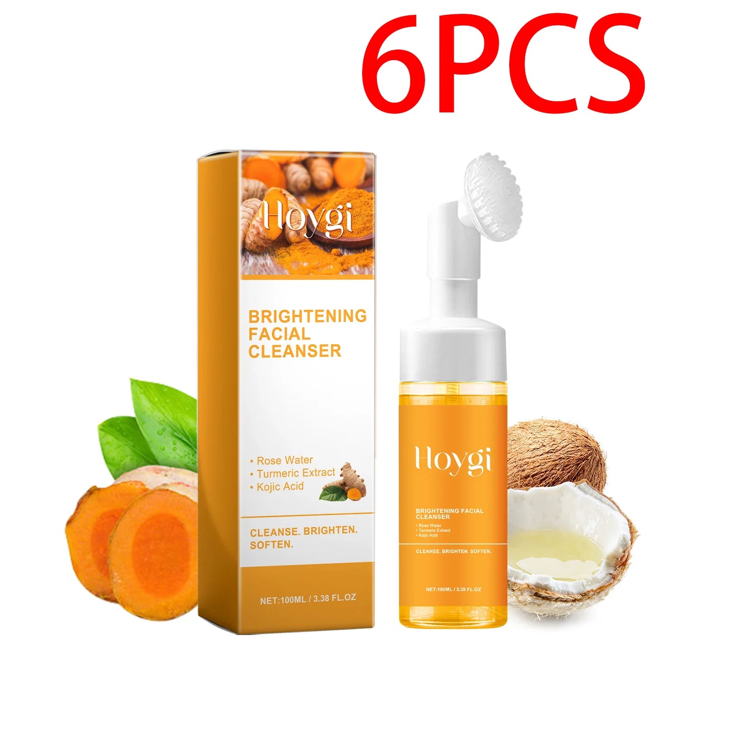Turmeric Cleanser Face Wash Kojic Acid Exfoliating Deeply Cleanses Skin Maintains Water Oil Balance Remove Dirt Oil Control