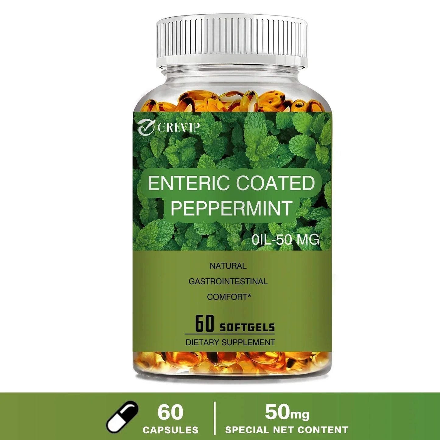 Peppermint Oil 50mg – Supports Digestive & Intestinal Health, Soothes & Boosts Immunity