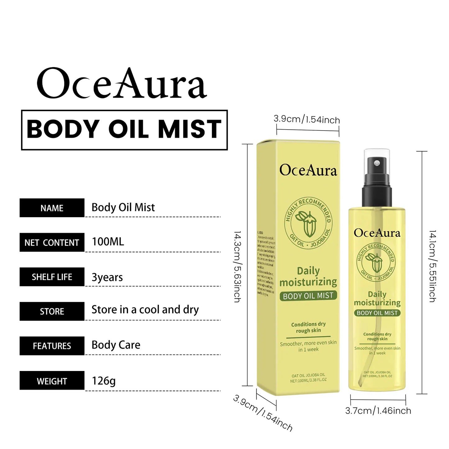 OceAura Vitamin E Body Oil – Daily Moisturizing, Hydrating Skin Care for Autumn & Winter