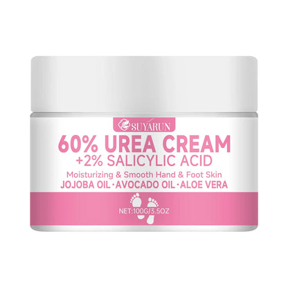 SUYARUN 60% Urea Foot Cream for Cracked Heels & Dry Skin - Intensive Moisturizing Treatment, Callus Remover, Diabetic Foot Care.