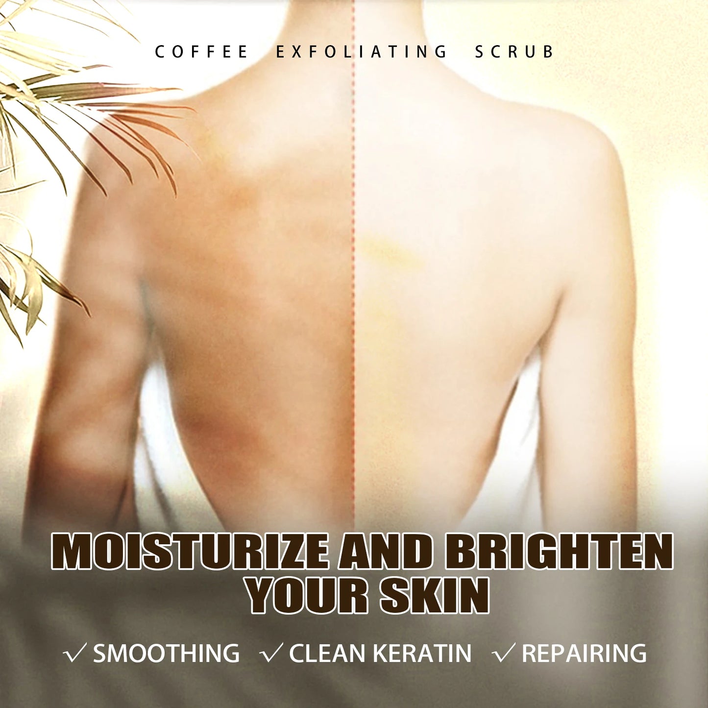 Exfoliating Coffee Scrub – Reduces Rough, Dull Skin on Elbows, Knees & Underarms