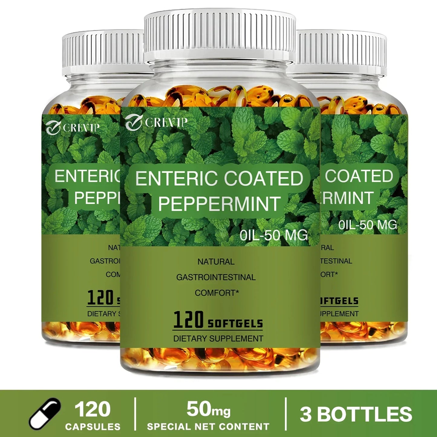 Peppermint Oil 50mg – Supports Digestive & Intestinal Health, Soothes & Boosts Immunity