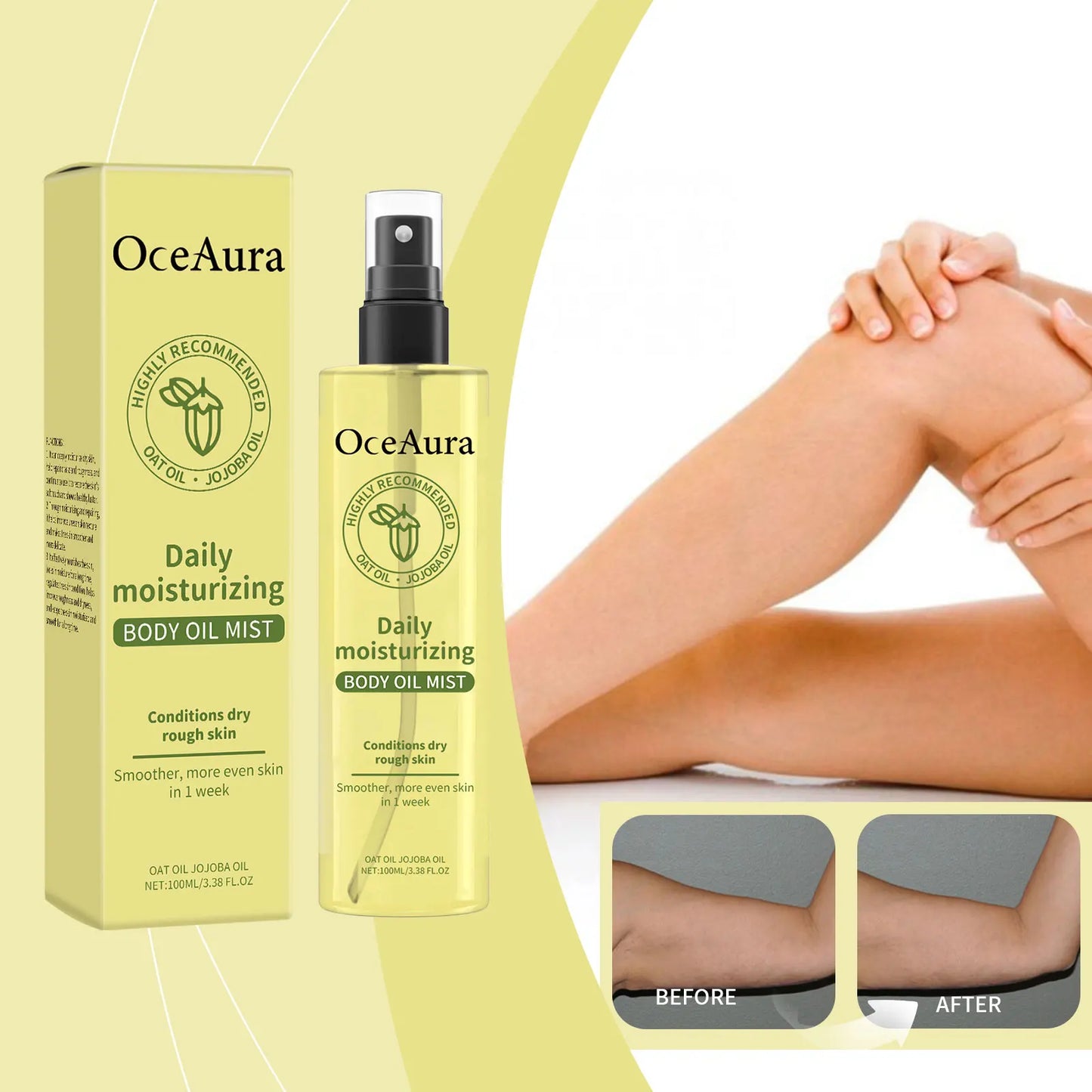 OceAura Vitamin E Body Oil – Daily Moisturizing, Hydrating Skin Care for Autumn & Winter
