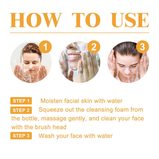 Turmeric Cleanser Face Wash Kojic Acid Exfoliating Deeply Cleanses Skin Maintains Water Oil Balance Remove Dirt Oil Control