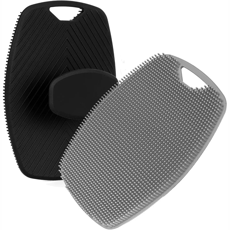 Silicone Body Scrubber – Exfoliating Bath & Shower Brush for Face & Body, Wet & Dry Use