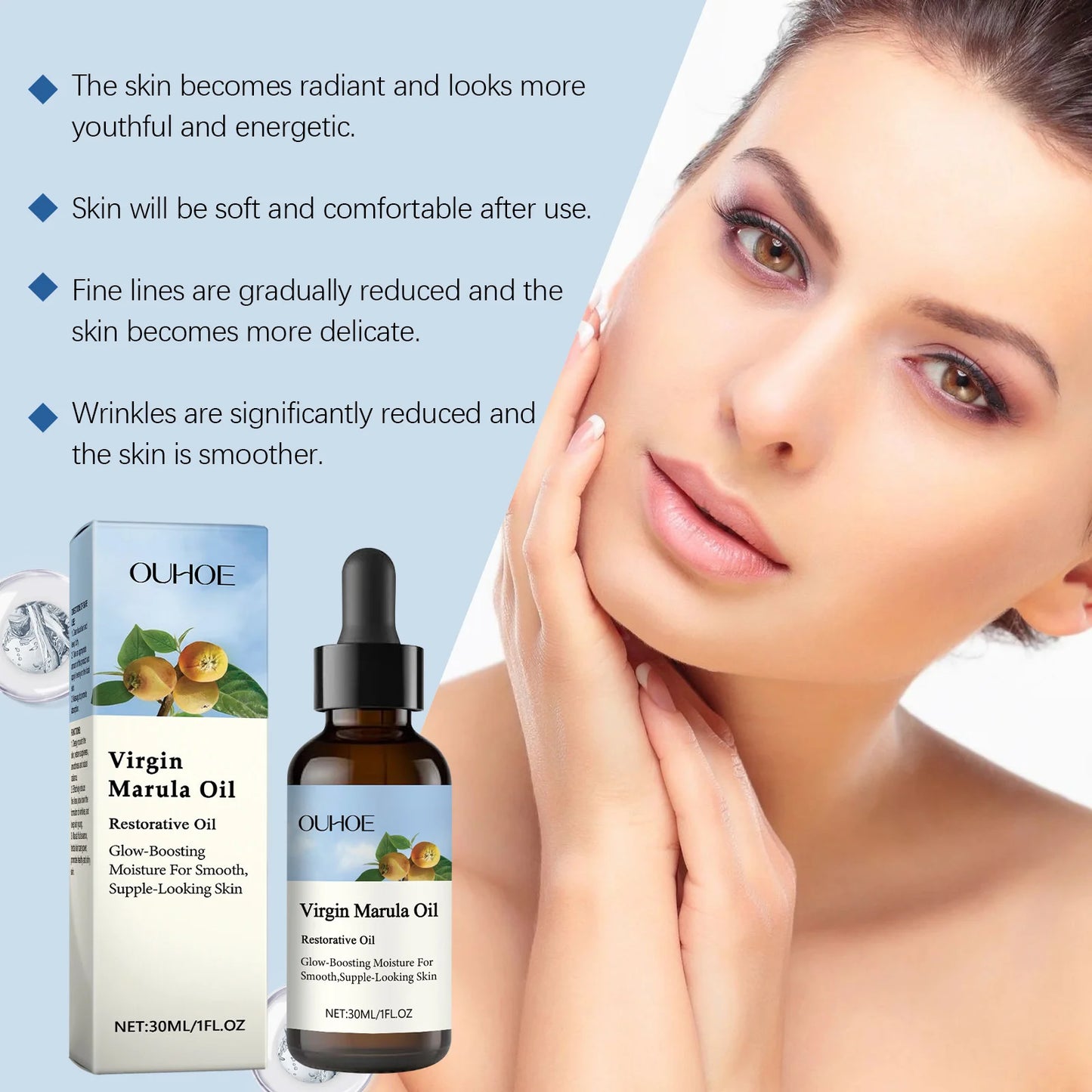 Marula Facial Oil – Anti-Aging, Pore Tightening, Repair & Skin Brightening Moisturizer